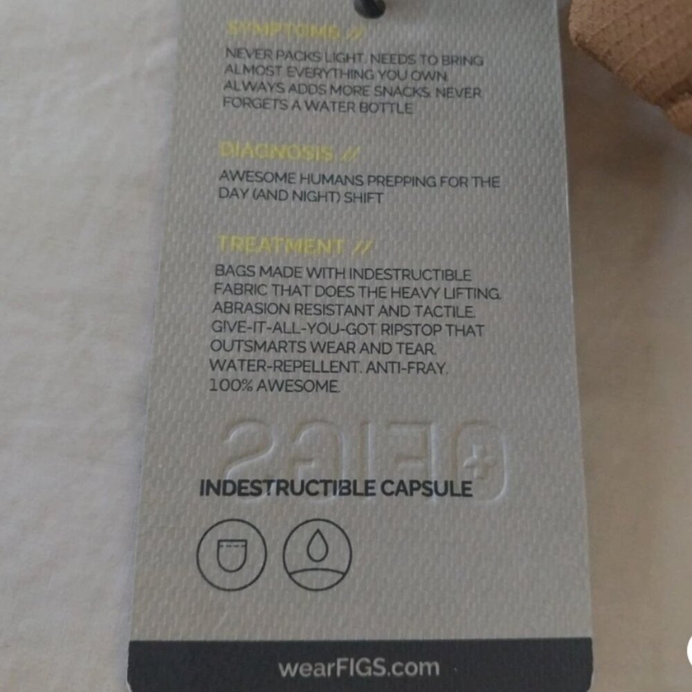 Figs Indestructible Fanny Pack NWT Belt Bag Unisex Medical Accessory Tan Wearfig - Picture 5 of 8